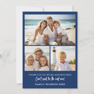 3 Photos - Family Reunion Memories Holiday Card