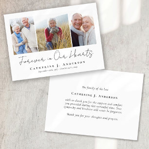 3 Photos Funeral Sympathy Thank You Card