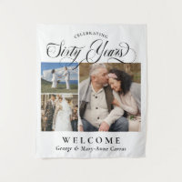 3 Photos Names 60th Wedding Anniversary Welcome