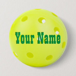 3" Pickleball Name Tag Button