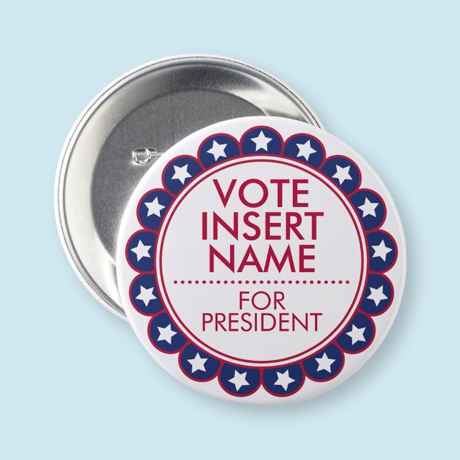 3" Pinback Button Vote Election Political Campaign (MISOOK Vote Election Button Pin)