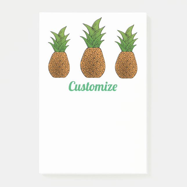3 Pineapples Thunder_Cove Post-it Notes (Front)