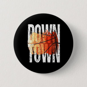 3 Point Shot Basketball Graphic - Downtown 6 Cm Round Badge