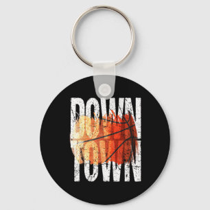 3 Point Shot Basketball Graphic - Downtown  Key Ring