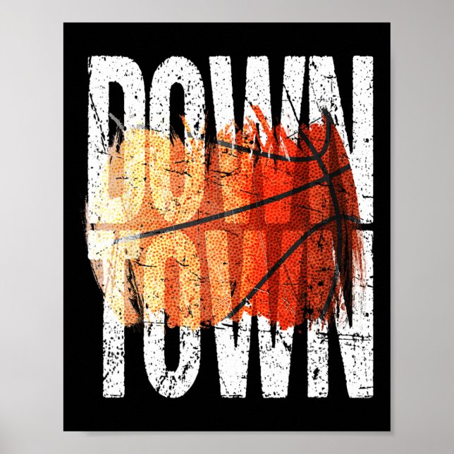 3 Point Shot Basketball Graphic - Downtown  Poster (Front)