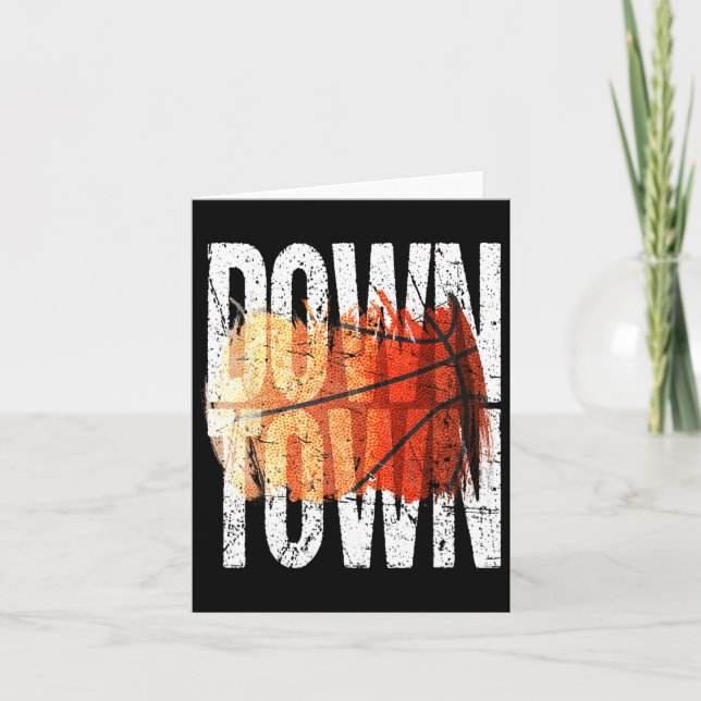 3 Point Shot Bysketbyll Graphic - Downtown  Card (Front)
