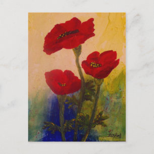 3 Poppies Postcard