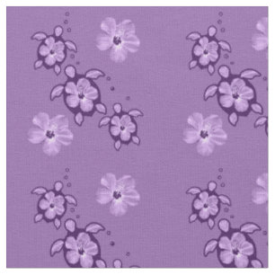 3 Purple Honu Turtles Fabric