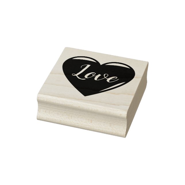 3 Red heart shaped, love,  hearts, Rubber Stamp (Stamp)