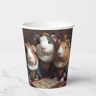 3 Renaissance Guinea Pigs Paper Cups