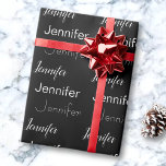 3 Repeating Names Editable Text Wrapping Paper<br><div class="desc">The Recipients name (or even multiple names).</div>