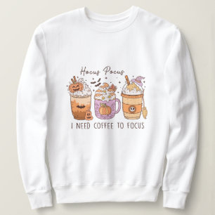 3 Retro Halloween Coffee, Hocus pocus Frappuccino Sweatshirt