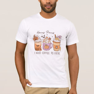 3 Retro Halloween Coffee, Hocus pocus Frappuccino T-Shirt