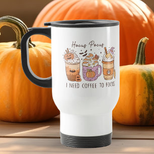 3 Retro Halloween Coffee, Hocus pocus Frapuccino Travel Mug