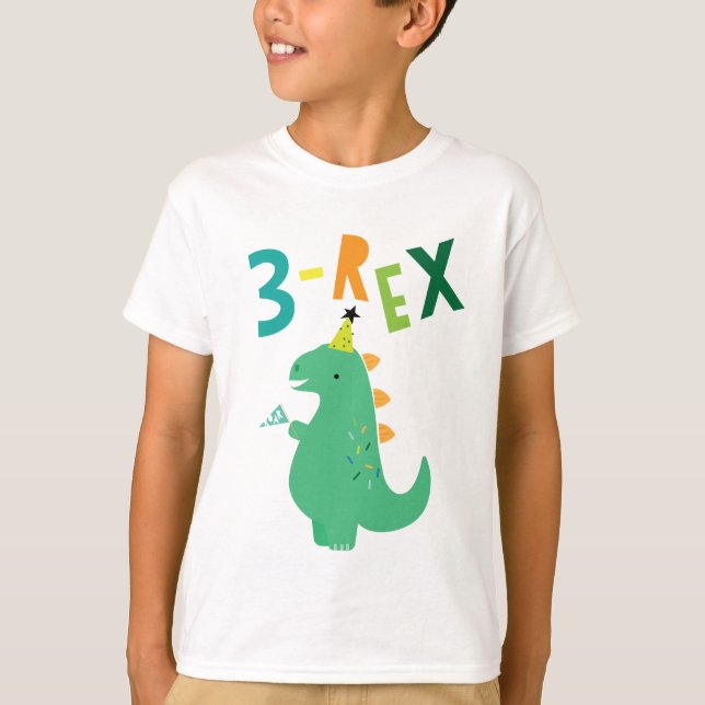 3-Rex Dinosaur Shirt (Front)