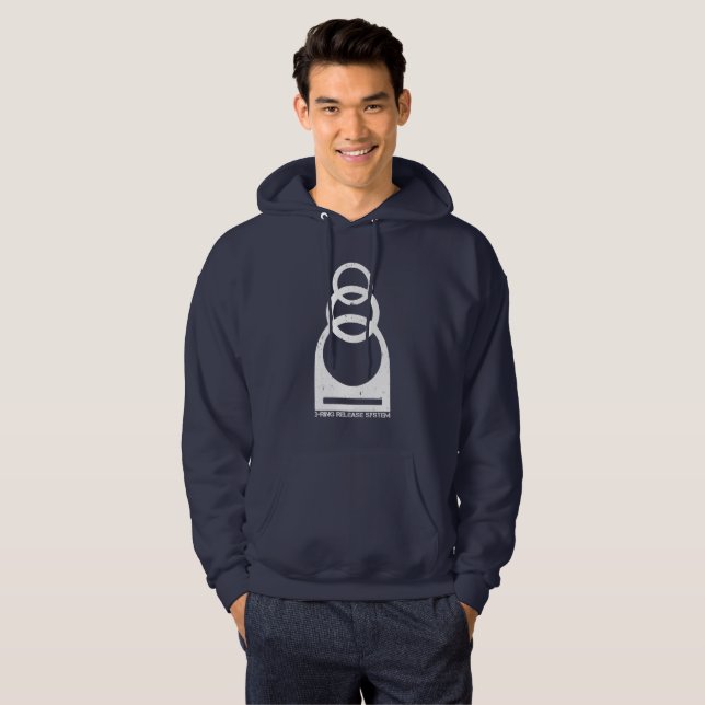  3-Ring Release System Distressed Hoodie (Front Full)