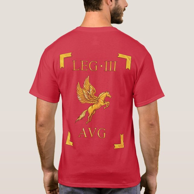 3 Roman Legio III Augusta Vexillum T-Shirt (Back)