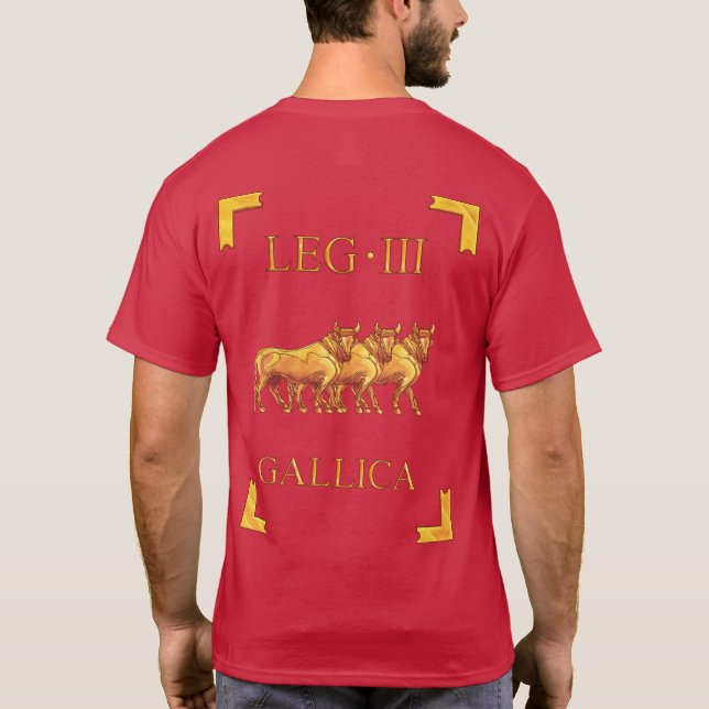 3 Roman Legio III Gallica Vexillum T-Shirt (Back)