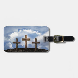 3 Rugged Crosses with Sky Luggage Tag