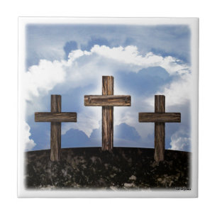 3 Rugged Crosses with Sky Tile