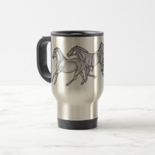 3 Running Horses BABBS Travel Mug
