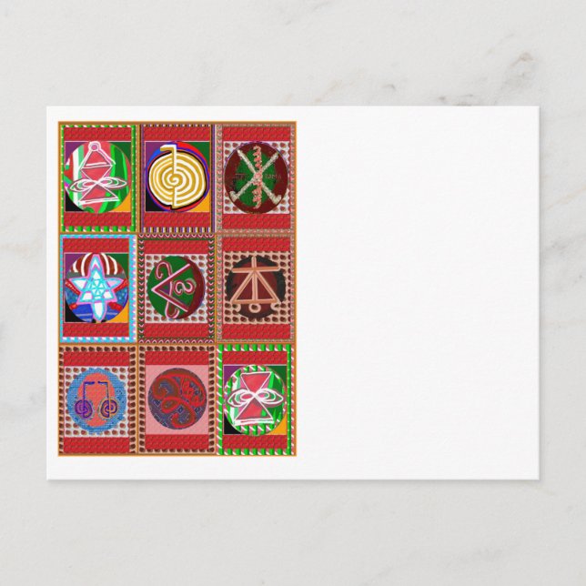 3 Sale Karuna Reiki Healing Symbol art Gifts Postcard (Front)