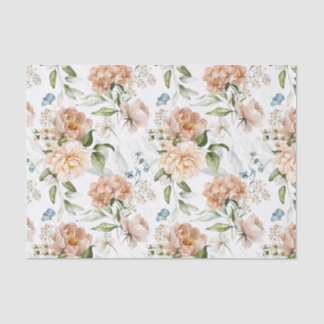 3 sheets, Dutch Still Life Floral Art Hydrangeas  Tissue Paper