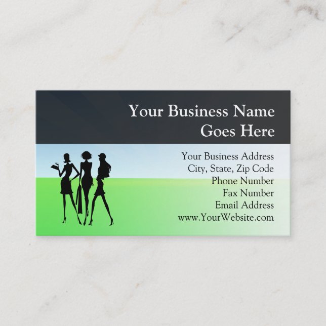 3 Shopping Women Friends Business Card (Front)