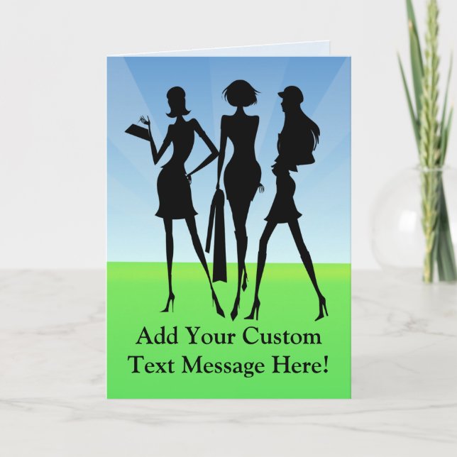 3 Shopping Women Friends Card (Front)