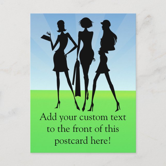 3 Shopping Women Friends Postcard (Front)