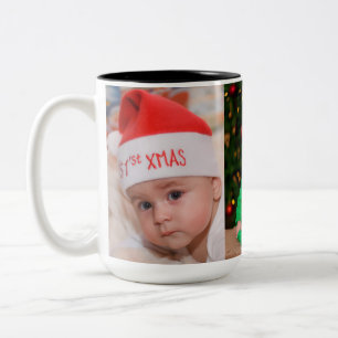 3 Sided Custom Baby Photo Personalised Two-Tone Coffee Mug