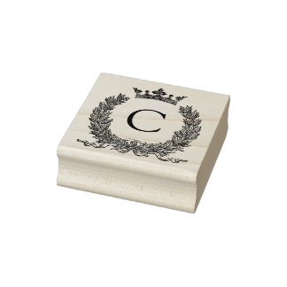 3 sizes rubber stamp Monogram Initial Letter C