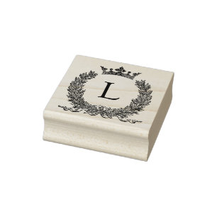 3 sizes rubber stamp Monogram Initial Letter L