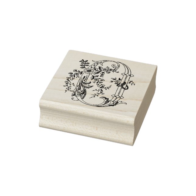 3 sizes rubber stamp Monogram Initial Letter O (Stamp)