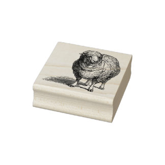 3 sizes rubber stamp vintage image Sheep