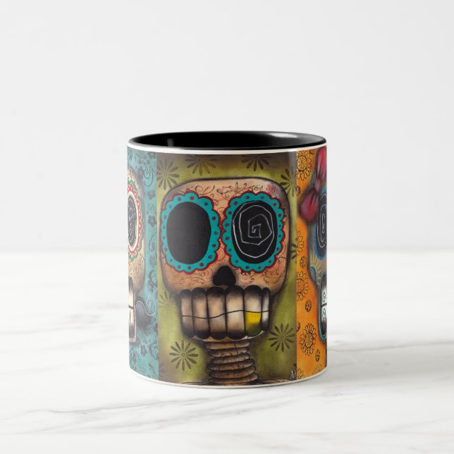 3 Skeletons Two-Tone Coffee Mug (Center)