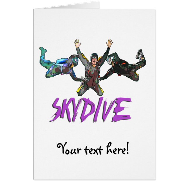 3 Skydivers - Purple (Front)