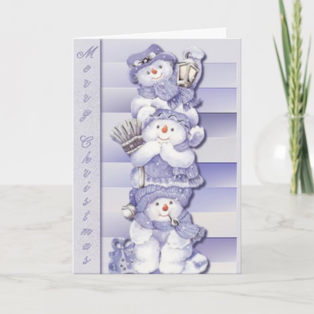 3 Snowmen - Greeting Card (Front)