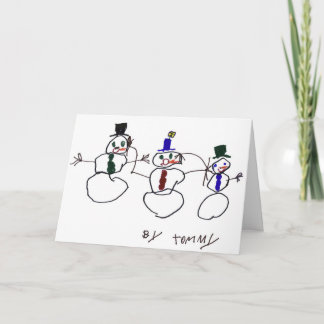 3 Snowmen Holiday Card