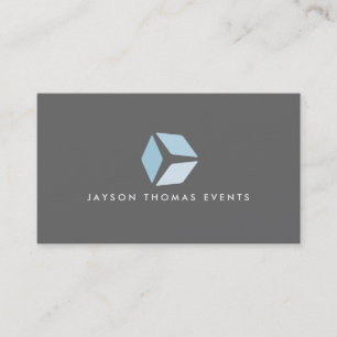 3 Squares Logo (Grey) Business Card