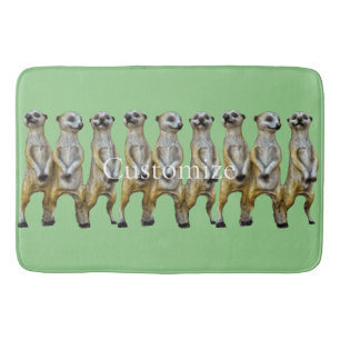 3 Standing Meerkats Thunder_Cove Bath Mat