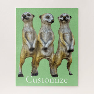 3 Standing Meerkats Thunder_Cove  Jigsaw Puzzle