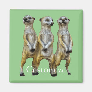 3 Standing Meerkats Thunder_Cove Magnet