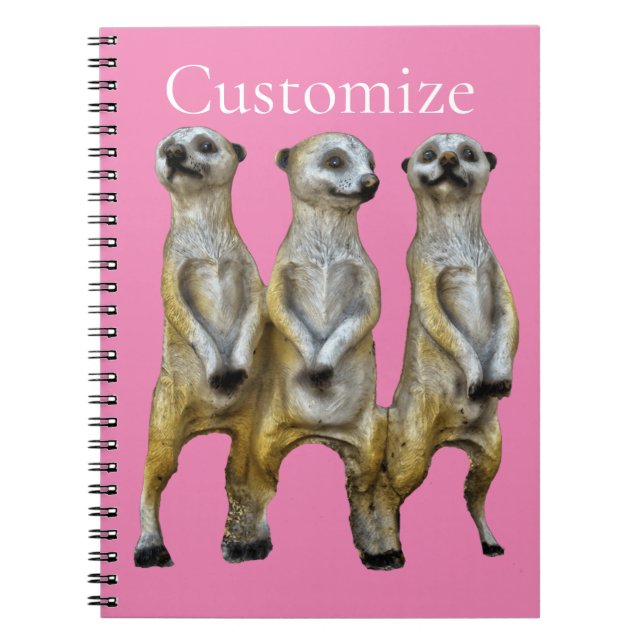 3 Standing Meerkats Thunder_Cove  Notebook (Front)