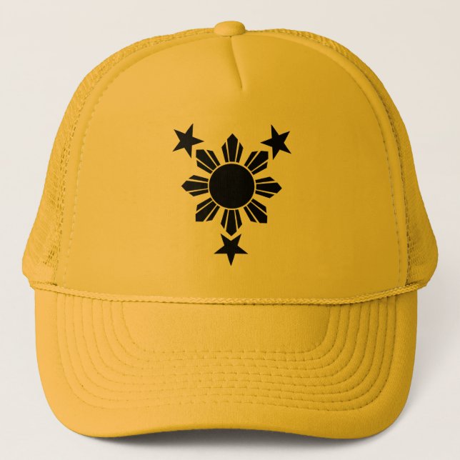 3 Stars and Sun Solid (Caps) Trucker Hat (Front)
