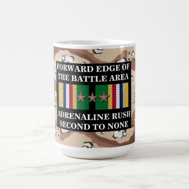 3 STARS === FORWARD EDGE OF THE BATTLE AREA COFFEE MUG (Center)