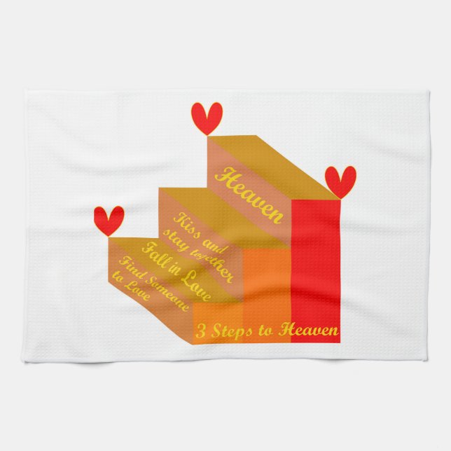 3 Steps to Heaven Cutting Board Tea Towel (Horizontal)