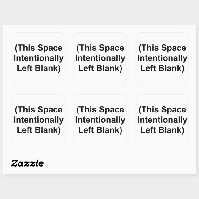 3" STICKER (This Space Intentionally Left Blank) (Sheet)