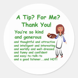 3" sticker with A Tip For Me Design
