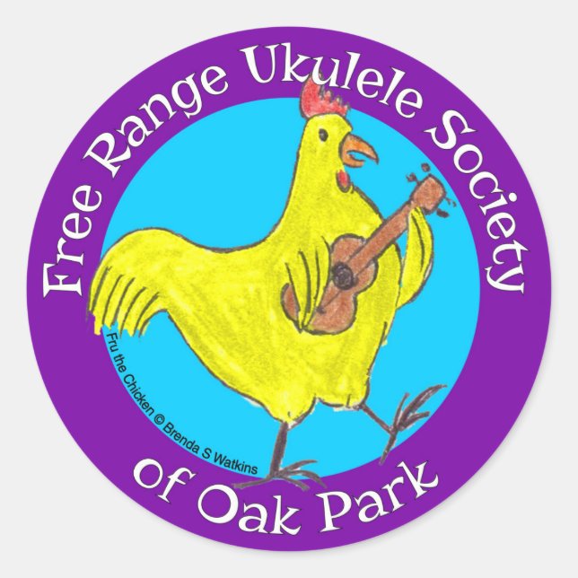 3" Stickers Free Range Ukulele Society (Front)